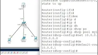 dhcp server configuration in cisco packet tracer dhcp pool #cisco #configration #packettracer #dhcp