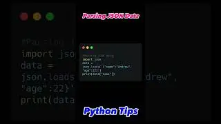 Parsing JSON Data - Python Tips #ikh4ever #shorts #python