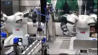 ABB collaborative robotic arms  working in synchronise #abb #robot #automation