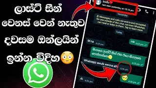 ලාස්ට් සීන් වෙනස් වෙන් නැතුව මැසේජ් Whatsapp Last Seen Hide Sinhala | Whatsapp Last Seen Freeze 2024