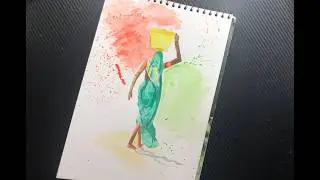 Traditional girl drawing on Independence Day  | 15 August drawing videos