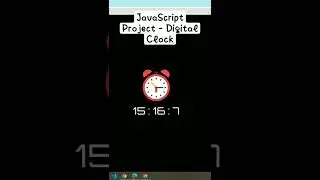 JavaScript Project Digital Clock #javascript #javascriptprogramming #javascriptproject