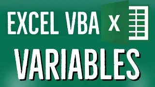 Excel VBA Tutorial for Beginners 34 - Variables in MS Excel VBA