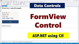 FormView Control | retrieve data from database and show it into FormView Control | Data Controls