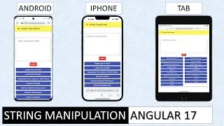 🔥 Master String Manipulation in Angular  |  String Methods  |  Project | String | String Typescript