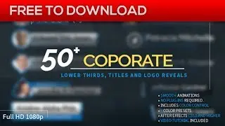 Corporate Lower Thirds Titles And Logos Pack | After Effects Template | Free Download