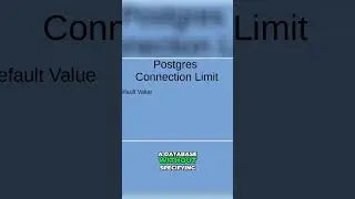 Postgres Connection Limits #shorts