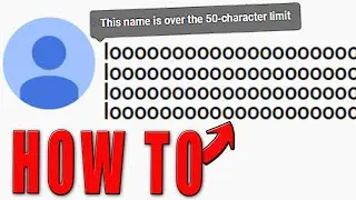 How To Make Longest Usernames on YouTube!... (400+ characters long)