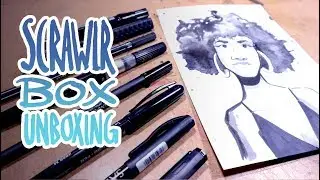 SCRAWLR BOX - Jazz Noir - Soo Many BLACK PENS!!! I love it!