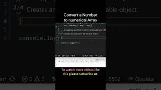 Interview Challenge # 112 || How to convert number to numerical array in JS #shorts #javascript