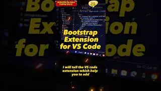 VS code extension for Bootstrap, how to add a vs code extension for Bootstrap