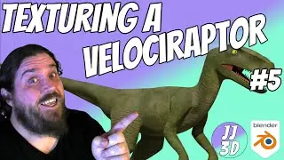 Modeling A Velociraptor in Blender 2.9+ Part 5 : Texture Painting