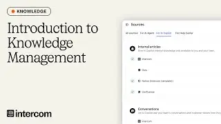 Introduction to knowledge management in Intercom