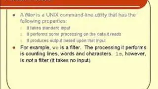 Linux and Unix Basics: About Filters