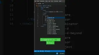 HTML comments | Html tips nd tricks | learn #shorts #wholeofcode