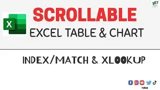 Scrollable Excel Table and Chart || IndexMatch/ XLookup || Scroll Bar (Form Control)