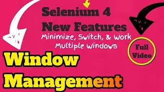 ✔ Full Video: Selenium 4 How To Handle Window Management | (Video 197)