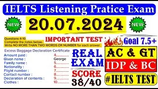 IELTS Listening Practice Test 2024 With Answers | Real Exam 20.07.2024