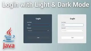 Create Login Form with Light and Dark Mode using Java Swing and FlatLaf