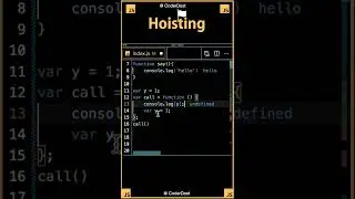 Hoisting in JavaScript #javascript #reactjs #shorts