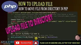 move_uploaded_file function in php | how to move file from directory in php | upload file in php