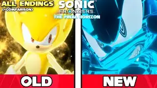 Sonic Frontiers: The Final Horizon - All Endings & Side-by-side Comparison (old vs new)