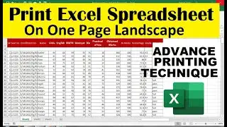 how to print excel sheet in a4 size full page landscape