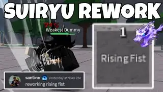 The Strongest Battlegrounds SUIRYU ULTIMATE MOVE REWORK + SUIRYU RISING FIST REWORK UPDATE