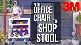 Office Chair to Shop Stool with Tool Storage