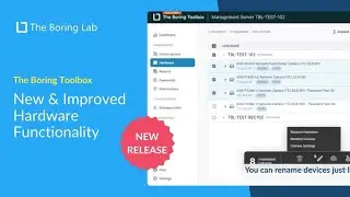 Product Release 5.24.0520 - The Boring Toolbox: Updated Hardware Tab in the Browser Web App