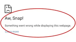 How To Fix Aw Snap Error || Something Went Wrong While Displaying This Webpage Google Chrome 2020