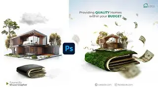 Real Estate Social Media Design Facebook Instagram | How to Make Social Media Posts in Photoshop