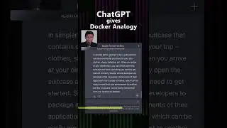 ChatGPT gives Docker Analogy