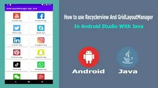 How to use Recyclerview And GridLayoutManager in 📱 Android 📱 Studio With Java