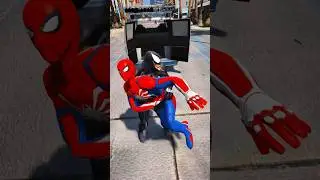 GTA V BABY SPIDER SAVING HIS DAD SPIDER-MAN 🥺 
