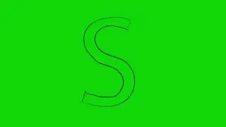 FREE!!! Cartoon Hand Write A-Z  Capital Cartoon Letters on a Green Screen