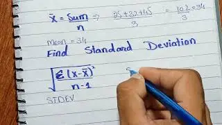 How To Calculate The Standard deviation || Mean || Helping Example