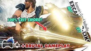 GOLDEN RAYS Crit Sword SOLSKIN Shield Brutal Gameplay Showcase Assassin's Creed Valhalla Sigrblot