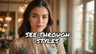 [4K] Transparent Blouses Try On | See Through Haul with Becca | Cleaning in Transparent Dress 2025