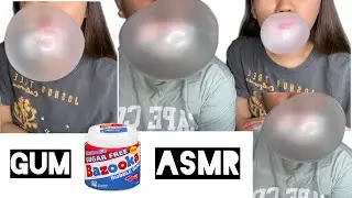 2 SISTERS BLOWING BUBBLE GUM ASMR [ No Talking ] BLOWING POPPING & CHEWING GUM SOUNDS.