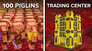 Giving 100 Piglins 50,000 Gold Blocks