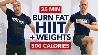 FULL BODY CALORIE SCORCHING HIIT Workout with Weights (BURN 500 CALORIES)