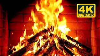 🔥 Cozy Fireplace 4K (12 HOURS). Fireplace with Crackling Fire Sounds. Fireplace Burning 4K