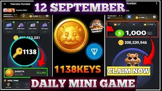 Hamster Kombat Key 12 September🗝️|Hamster Kombat Today Key|Mini Game Hamster Kombat 12 September|Key