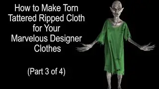 Marvelous Designer 5 Tutorial Part 3: Torn Tattered Ripped Zombie Clothes in MD5 & Photoshop