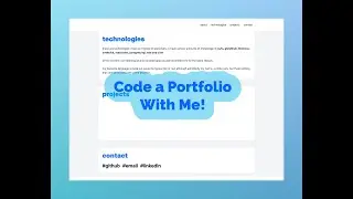 Live coding a ReactJS portfolio with TailwindCSS