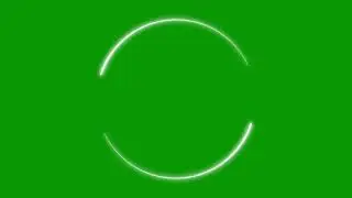 White Neon Circle Lines Turning Animation on Green Screen - No Copyright,  Stock Video Animations