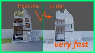 White Render Material in Blender, Material Override (Render dengan Material Putih di Blender)