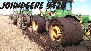 ТРАКТОР ДЖОН ДИР ЗАСТРЯЛ В ГРЯЗИ!!! JOHN DEERE STUCK IN THE MUD!!!