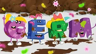 ABC Monsters: GERM Monster | Can you find the Missing Alphabets? | Cartoons for Kids | Learn English